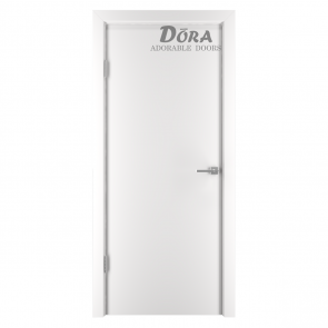 Dora Standart D27, Balta emalija, krāsotu durvju komplekts - Vērtne, Kārba, 2 Eņģes, G60x200cm