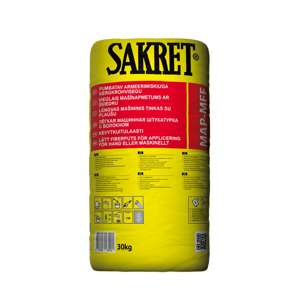 Sakret MAP-MFF Kaļķa/cementa apmetums, 30kg