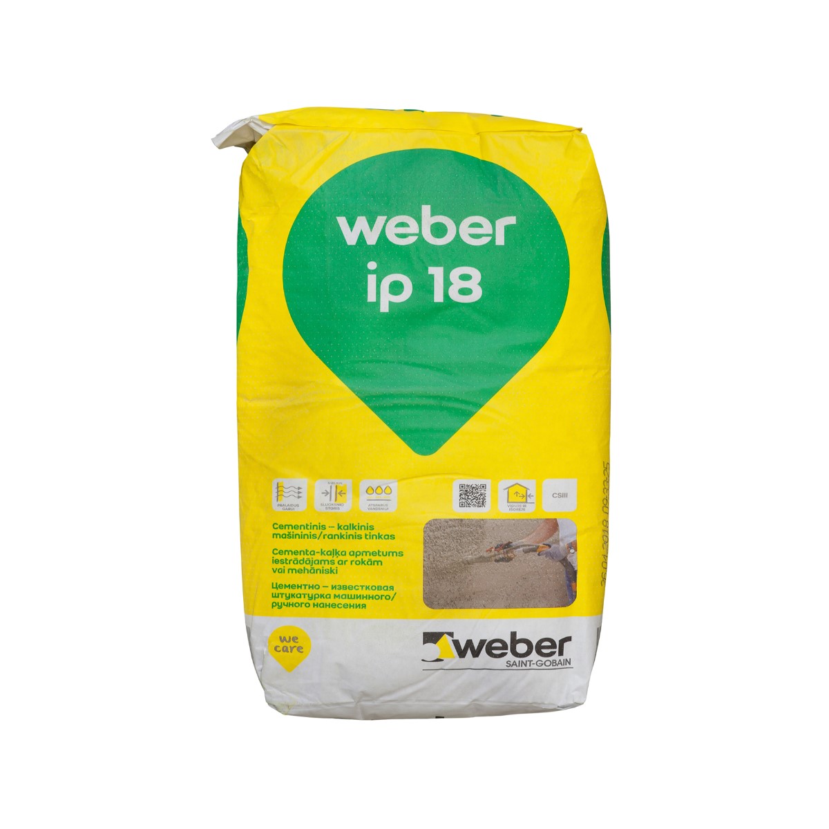 Weber IP 18 cementa-kaļķa apmetums