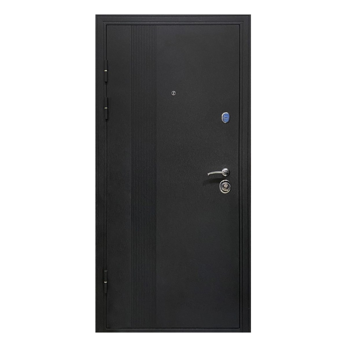 Optima Metāla ārdurvis ar kārbu, slēdzeni un eņģēm, pelēkas, 860x2050mm, kreisās