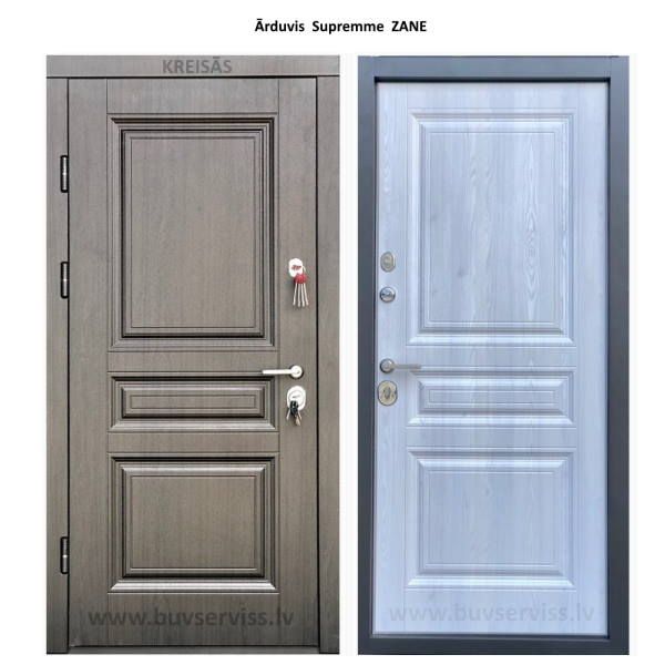 ZANE Metāla ārdurvis privātmājām KREISĀS 860x2050mm