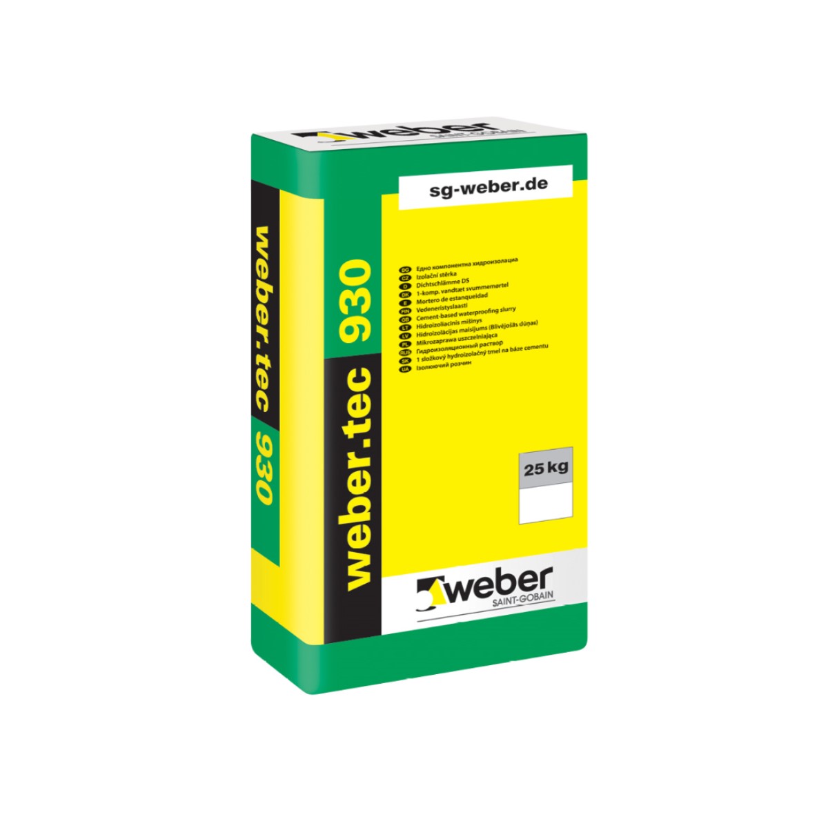Weber Tec 930 Сухая гидроизоляционная мастика для подвалов и фундаментов Weber.tec 930 Sausa hidroizolācijas mastika pagrabiem un pamatiem, 25kg