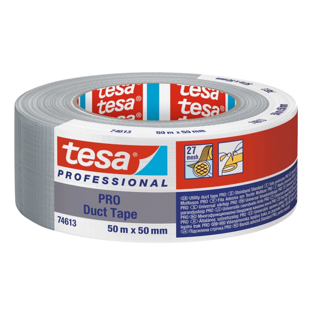 Tesa PRO 74613 cauruļvadu līmlente, pelēka