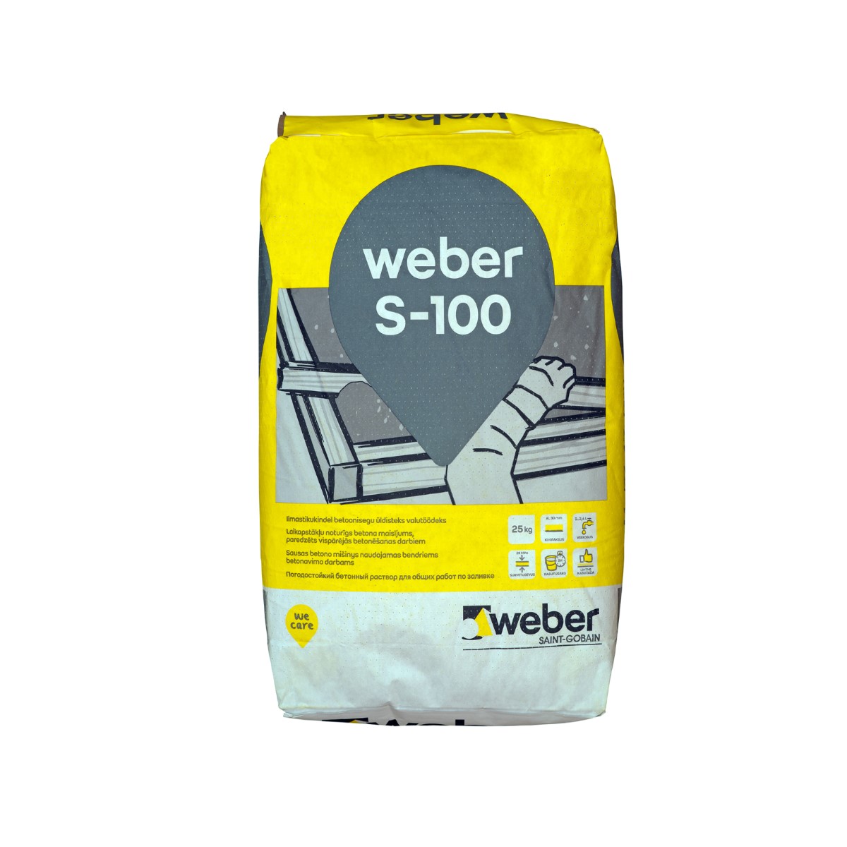 Weber S100 Sausais betons-klons, 25kg.