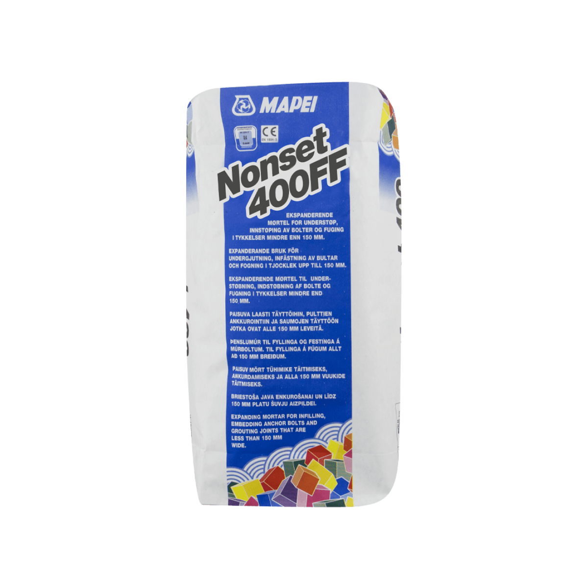 Mapei Nonset 400 FF, Bezrukuma ziemas betona remonta sastāvs, 25 kg