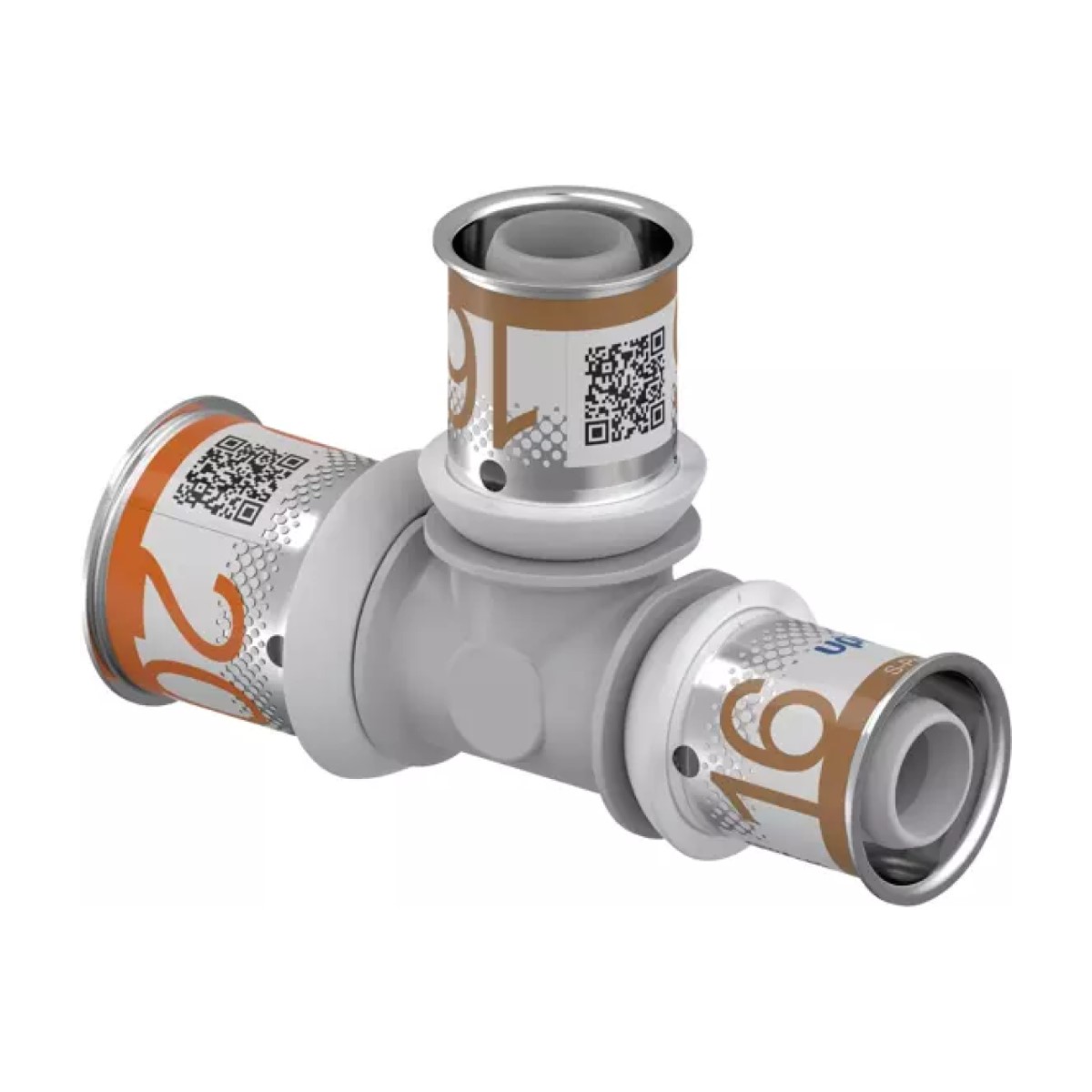 Uponor S-Press PLUS Тройник, PPSU Uponor S-Press PLUS Trejgabals, 20x16x16mm, PPSU