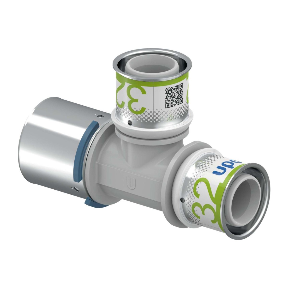 Uponor S-Press/S-Press PLUS Тройник, PPSU Uponor S-Press/S-Press PLUS Trejgabals, 40x32x32mm, PPSU