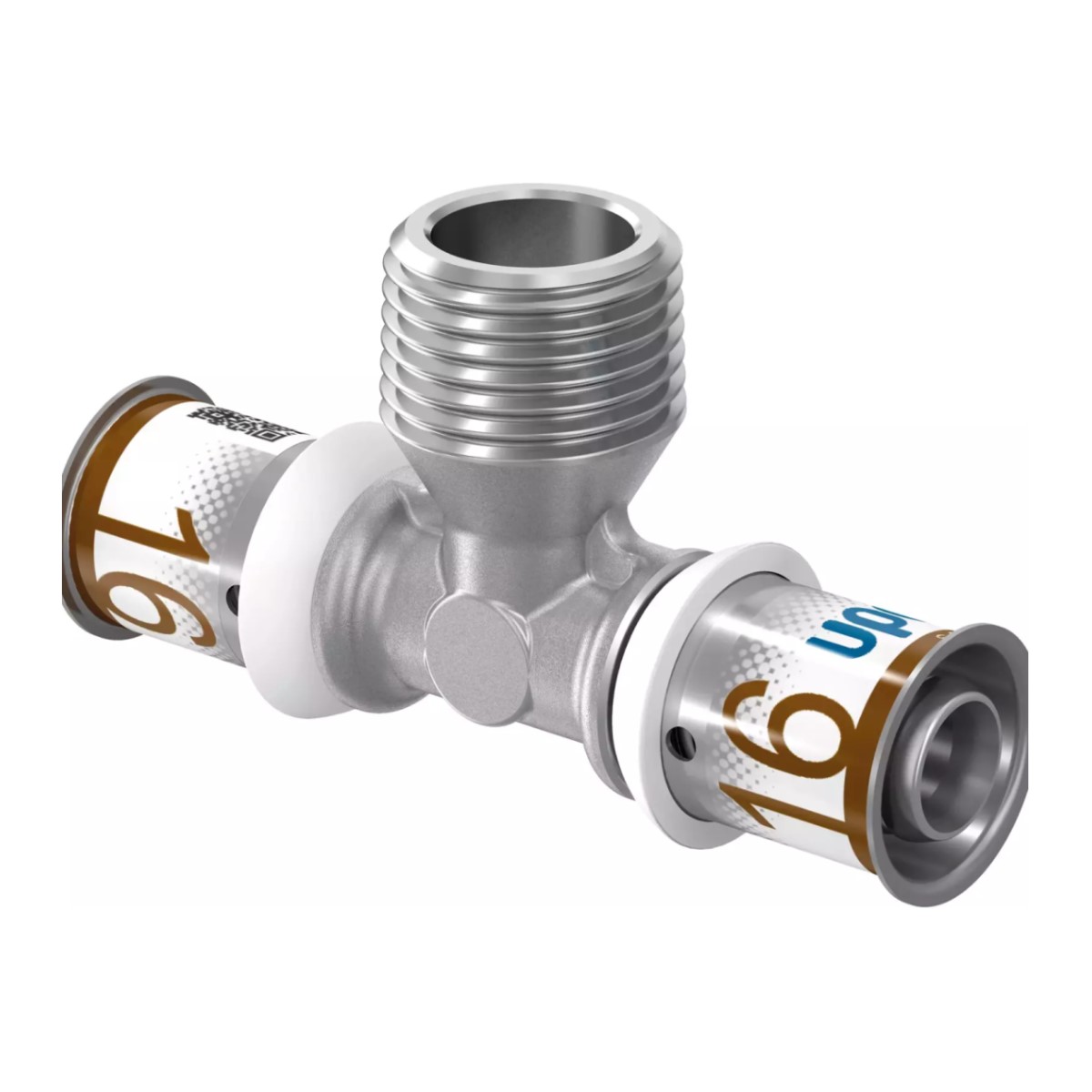 Uponor S-Press PLUS Trejgabals, ārējā vītne, misiņš