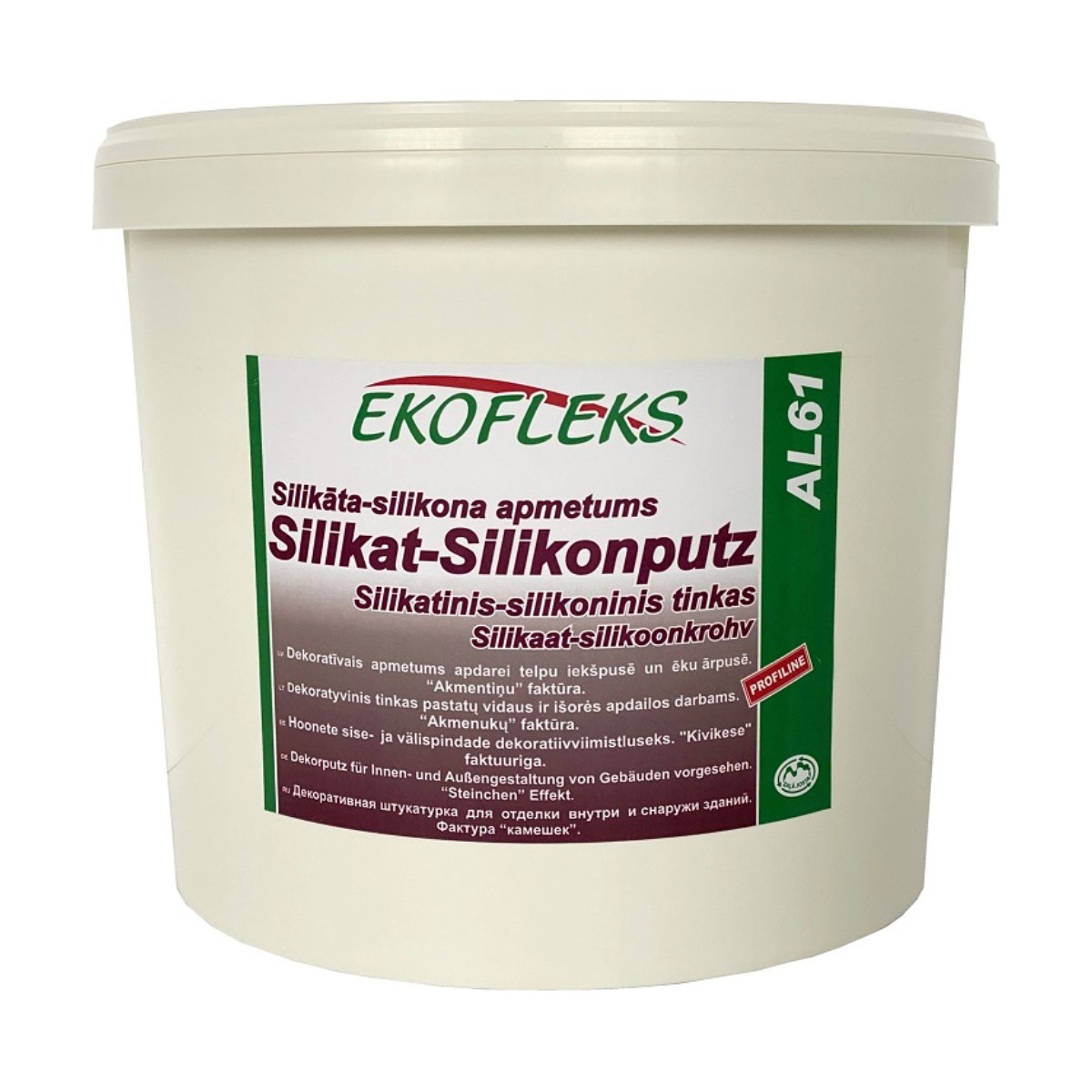 Ekofleks AL61 Silikāta-silikona dekoratīvais apmetums (akmentiņš) 1.5mm, 25kg