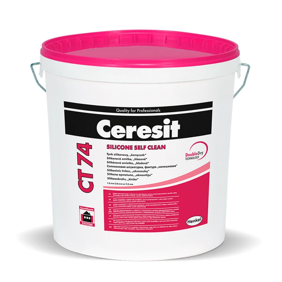 Ceresit CT 74 Silicone self clean Pašattīrošs silikona apmetums (akmentiņš) 1.5mm, 25kg