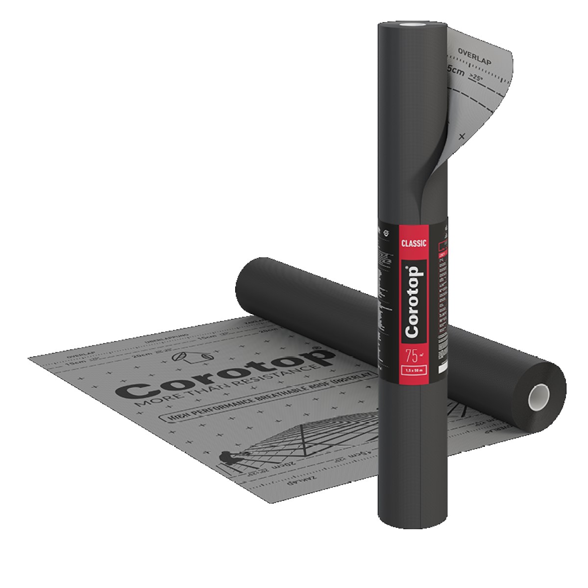 Corotop CLASSIC Difūzijas membrāna jumtam, 130g/m2