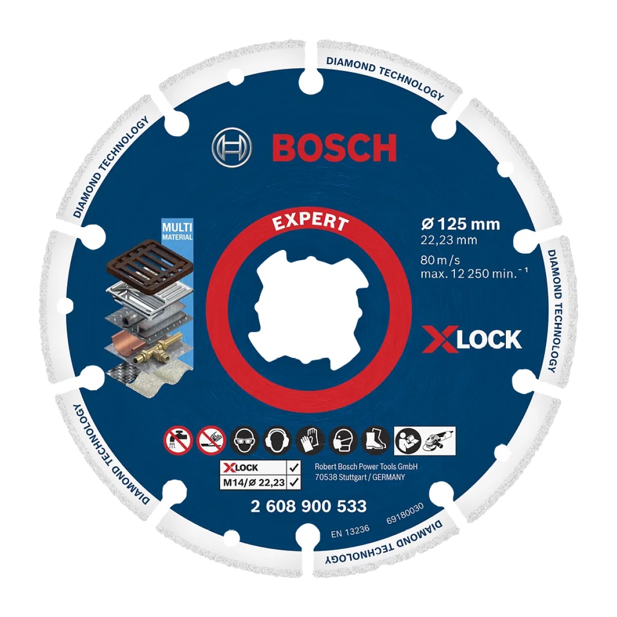 Bosch EXPERT Diamond Metal Dimanta griezējdisks metālam, X-LOCK