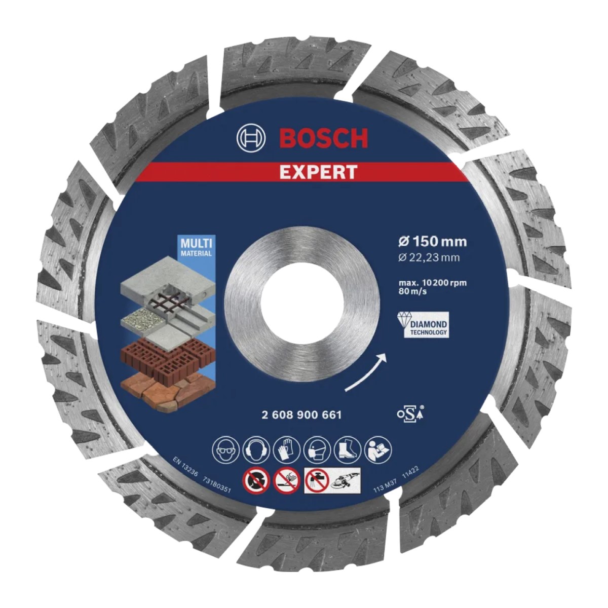 Bosch EXPERT Multi Material Dimanta griezējdisks, lielām leņķa slīpmašīnām