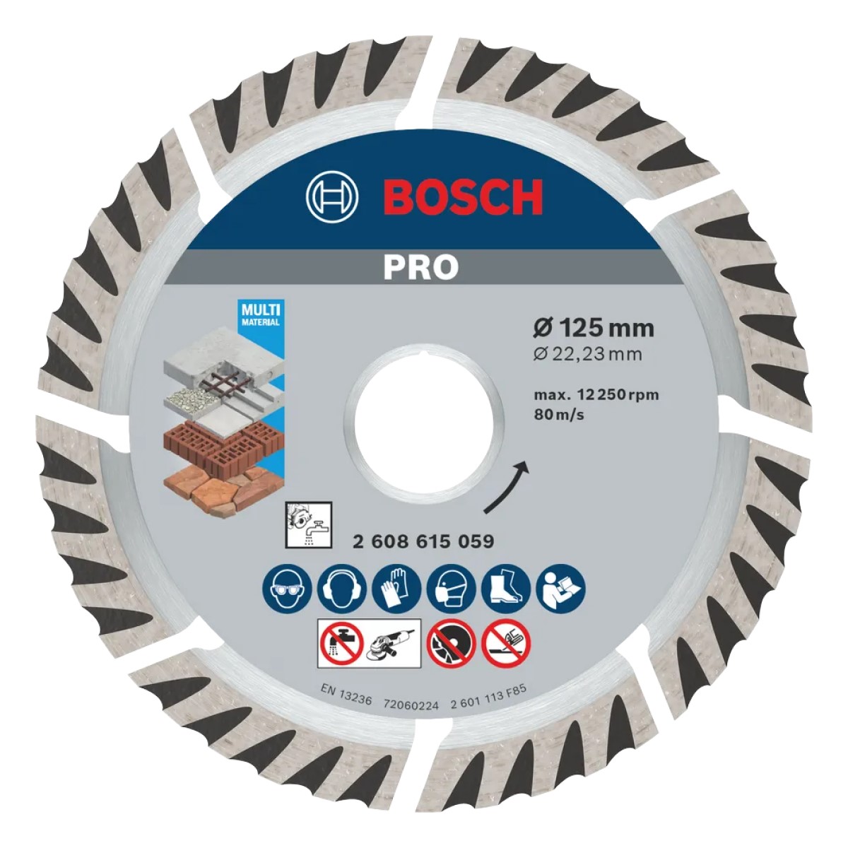 Bosch PRO Multi Material dimanta griezējdisks, mazām leņķa slīpmašīnām