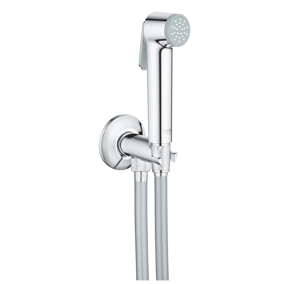 Grohe Tempesta-F Trigger Spray 30 Dušas klausules komplekts, ar noslēdzošo ventili un izvadu no sienas