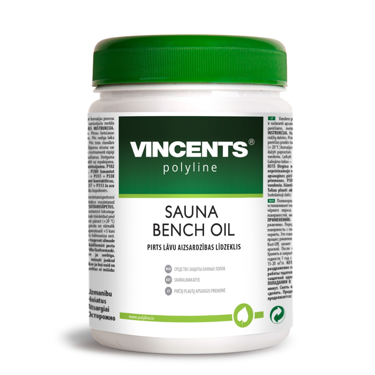 Vincents Polyline Sauna Bench Oil Pirts lāvu apstrādei