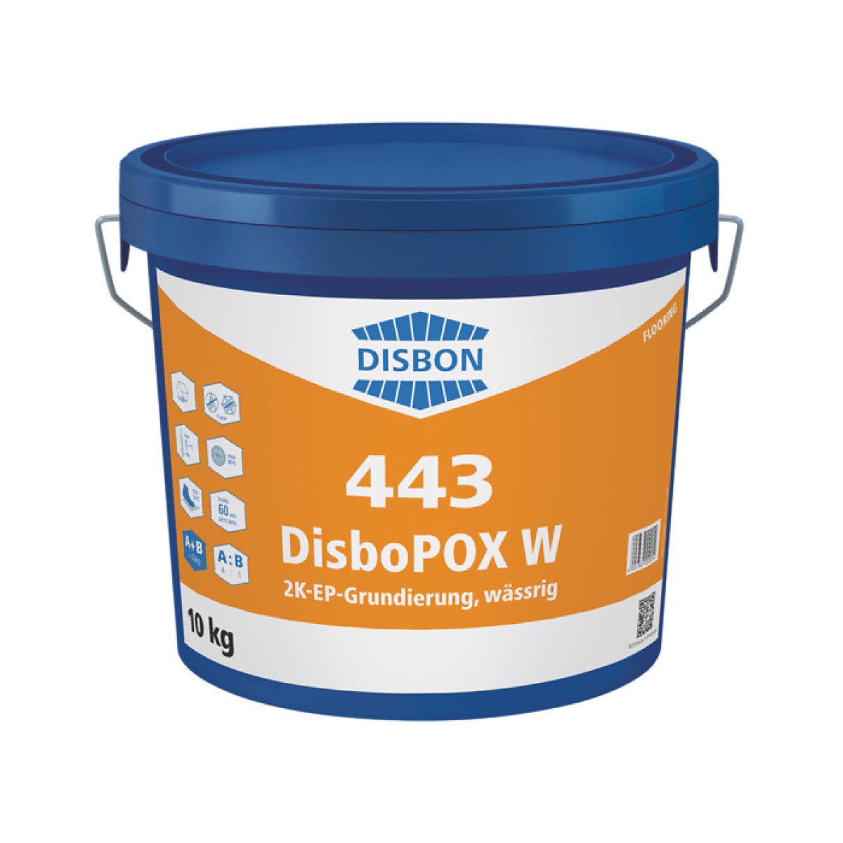 Disbon DisboPOX W 443 2K-EP-Grundierung Divkomponentu epoksīdsveķu grunts minerālām pamatnem 10kg