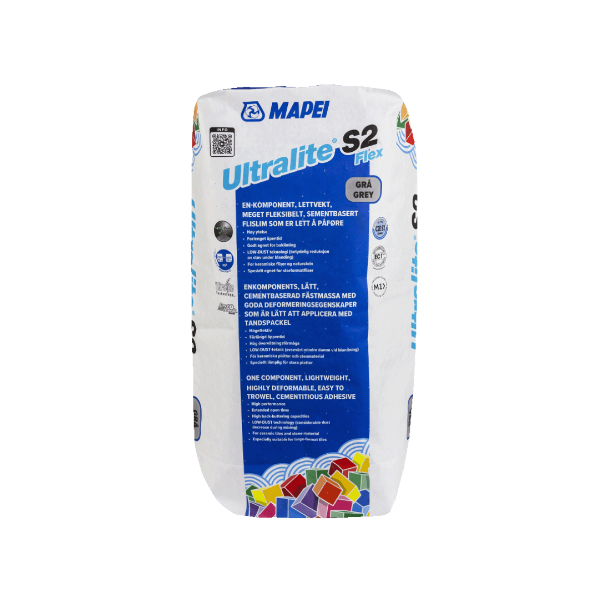 Mapei Īpaši elastīga flīžu līme (C2E S2)Ultralite S2 flex , 15 kg