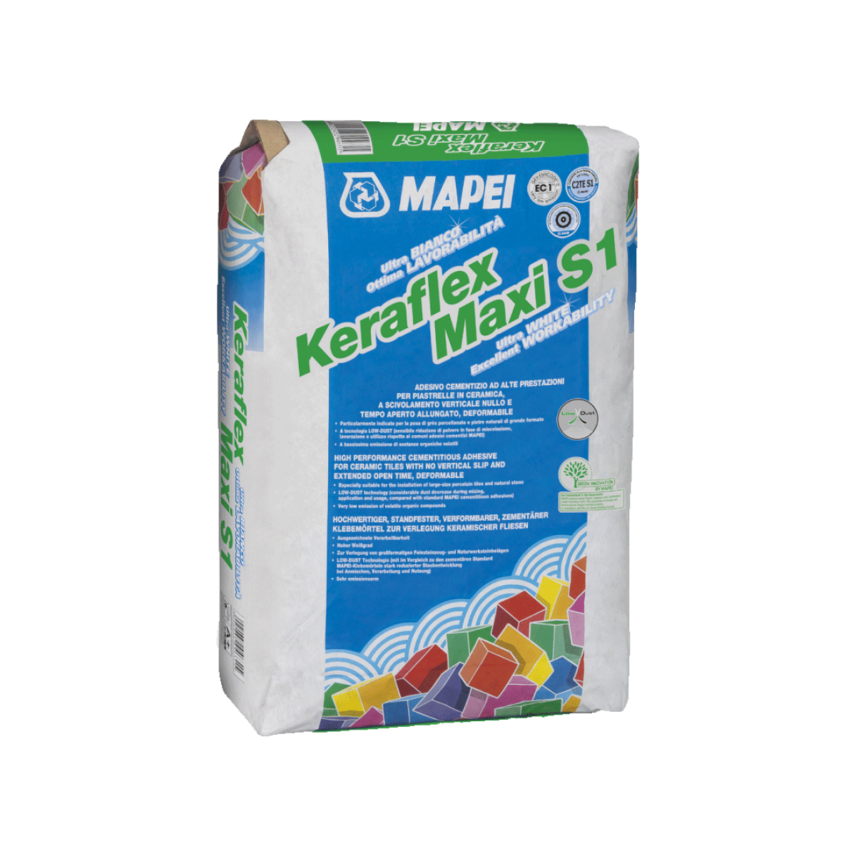 Mapei Elastīga flīžu līme (C2TE S1)Keraflex Maxi S1 balta