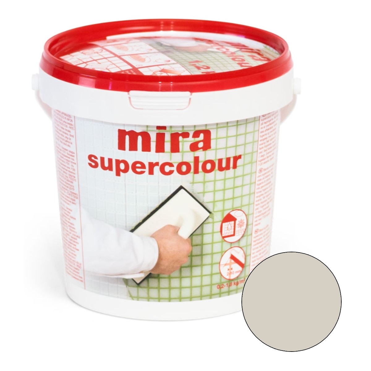 Mira supercolour NR. 116 - ātri cietējoša flīžu šuvju masa, 1.2kg