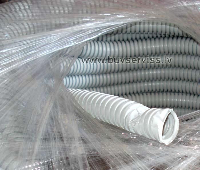 Гофрированная труба с буксиром (серая) 20mm, 50m