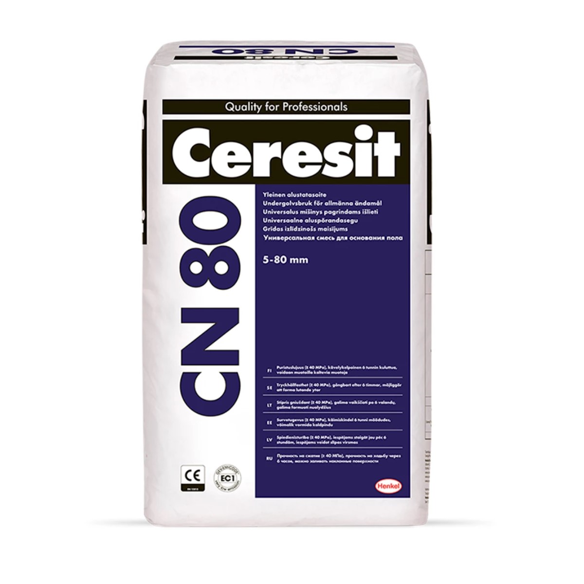 Ceresit CN 80 Ātri sacietējoša java grīdām, 5–80 mm 40mpa