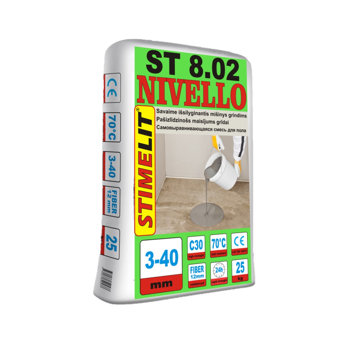 Stimelit Nivello ST 8.02 Pašizlīdzinošais maisījums grīdām (3-40mm)