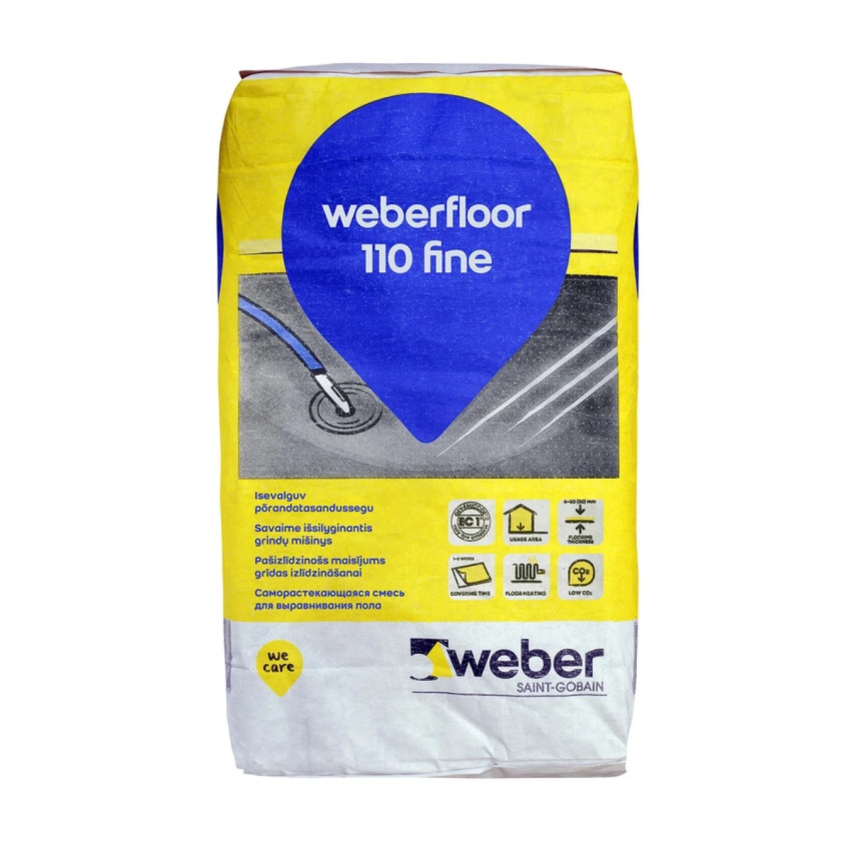 Weber Floor 110 Fine pašizlīdzinoša masa grīdām (4-30mm)