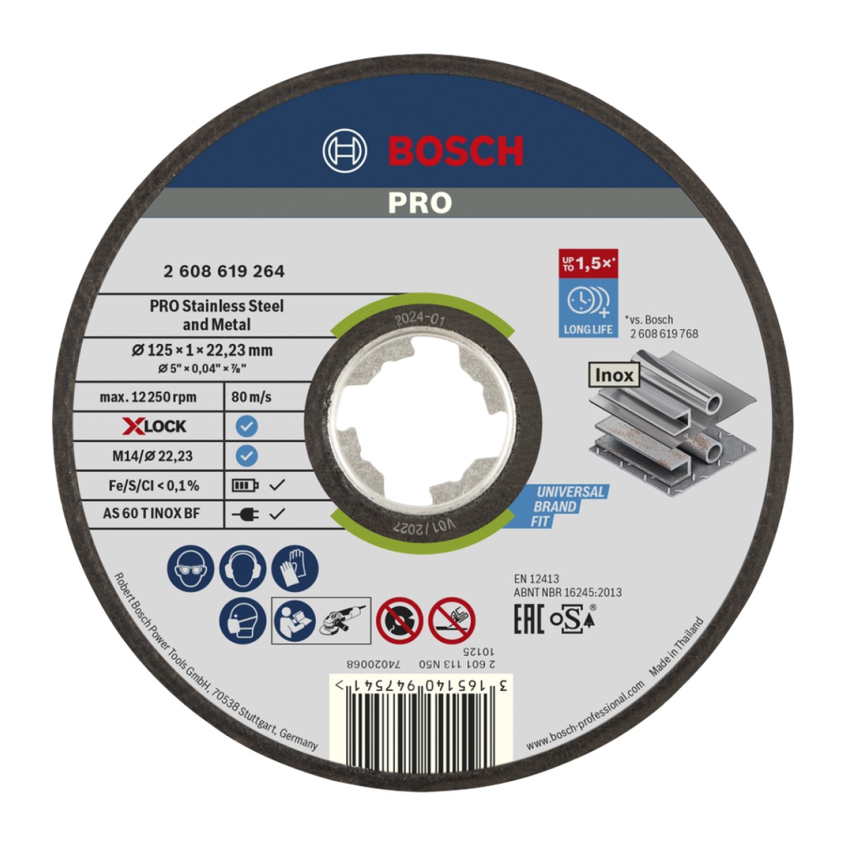 Bosch PRO Metal Griezējdisks metālam un INOX, X-LOCK