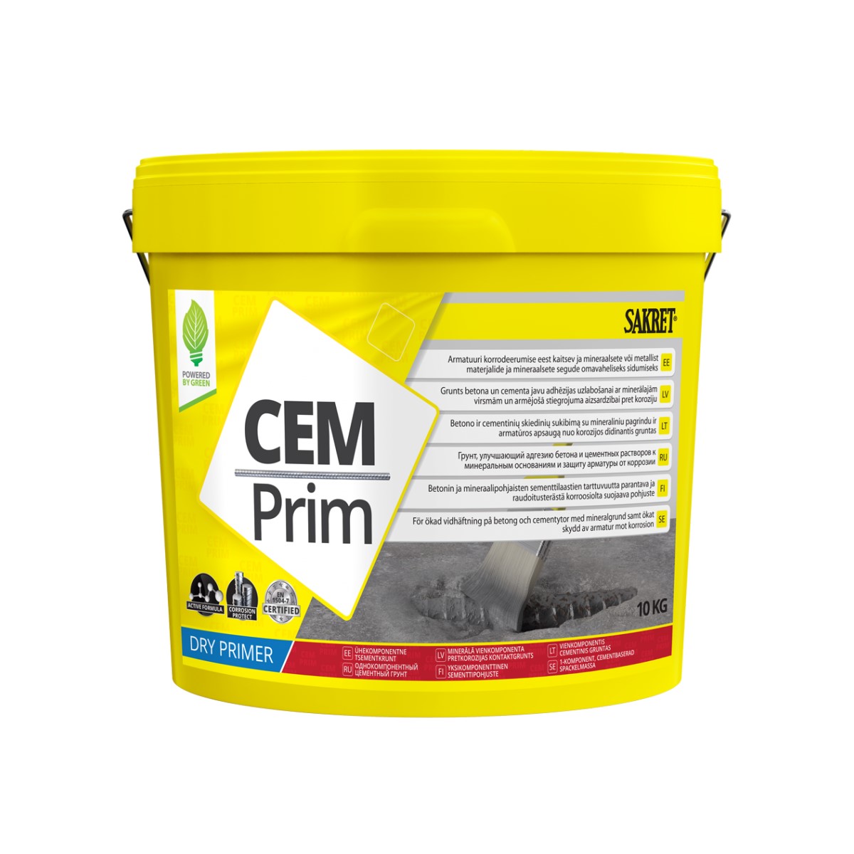Sakret CEM Prim Однокомпонентная минеральная антикоррозионная контактная грунтовка , 10kg