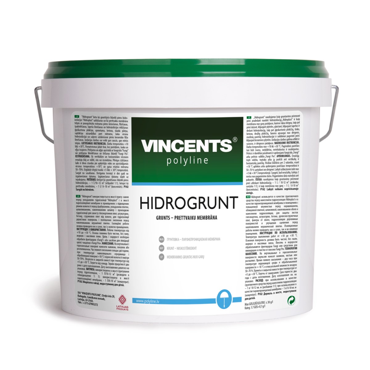 Vincents Polyline Hidrogrunt grunts prettvaiku membrāna