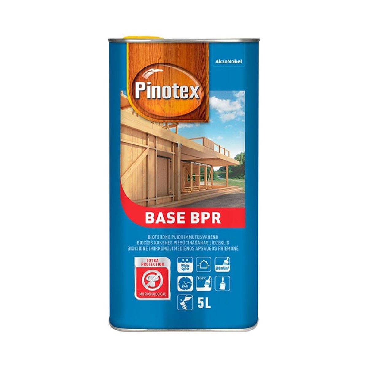 Pinotex Base BPR Biocīds koksnes piesūcināšanas līdzeklis, bezkrāsains 5L