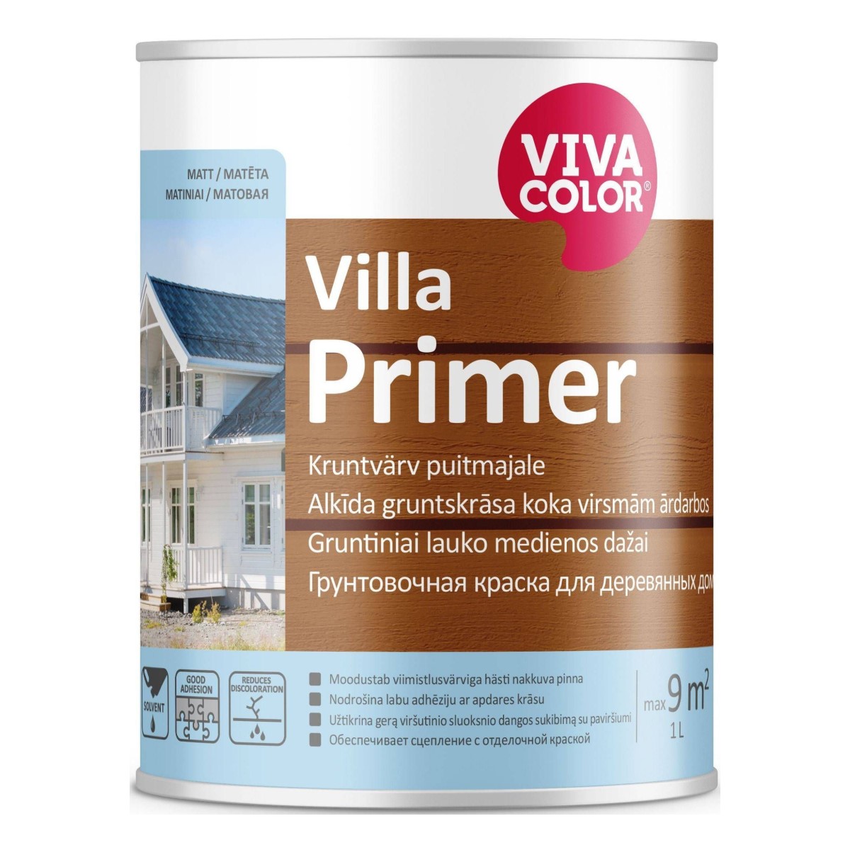 Vivacolor Villa Primer Alkīda gruntskrāsa koka virsmām ārdarbos