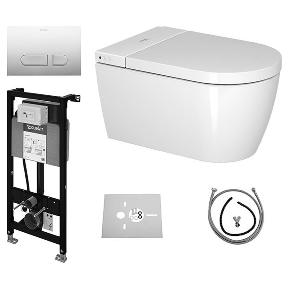 Duravit SensoWash Starck Poda komplekts, rāmis, A1 taustiņš, pieslēguma komplekts