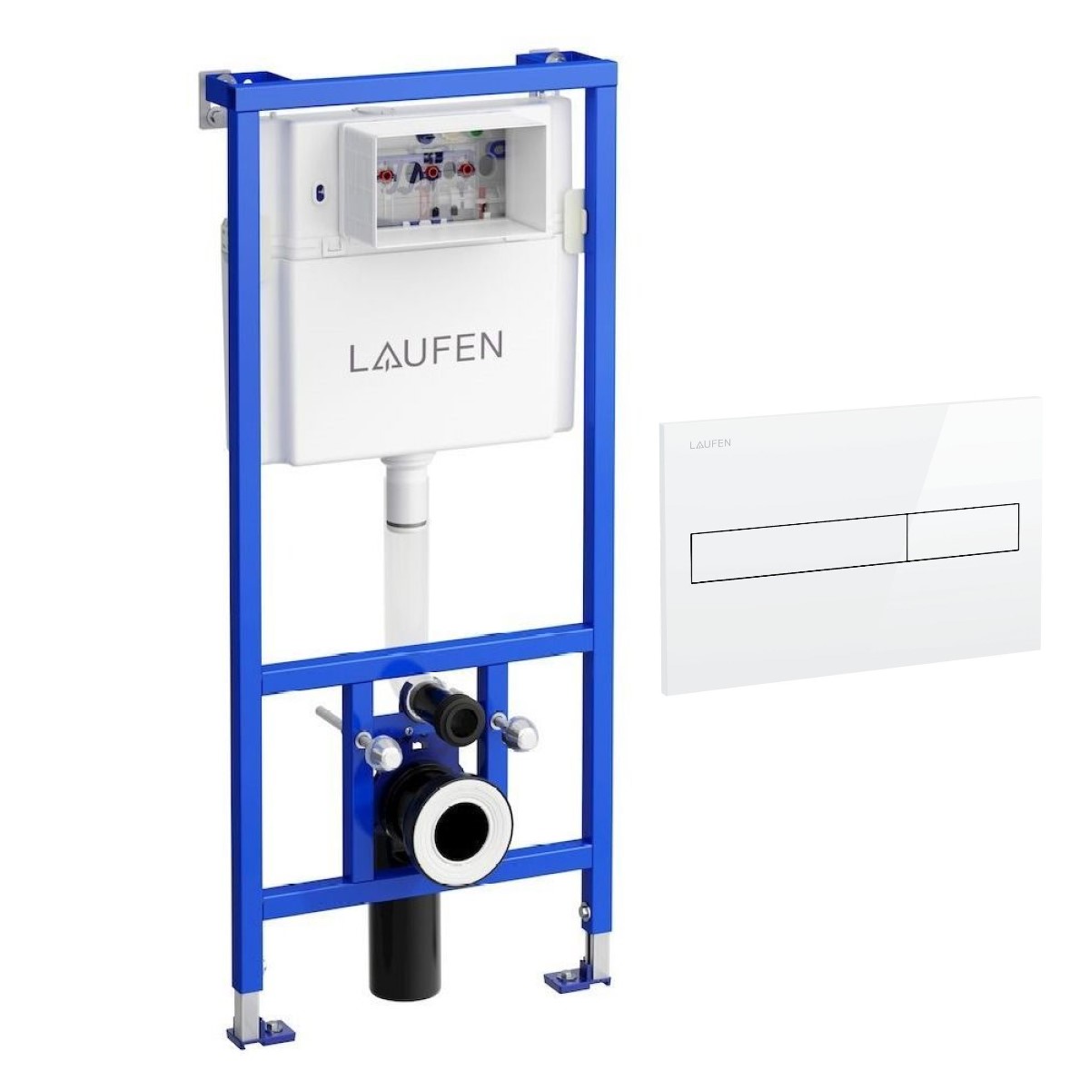 Laufen LIS CW1 Iebūvējamais rāmis podam, taustiņš LIS duo, balts