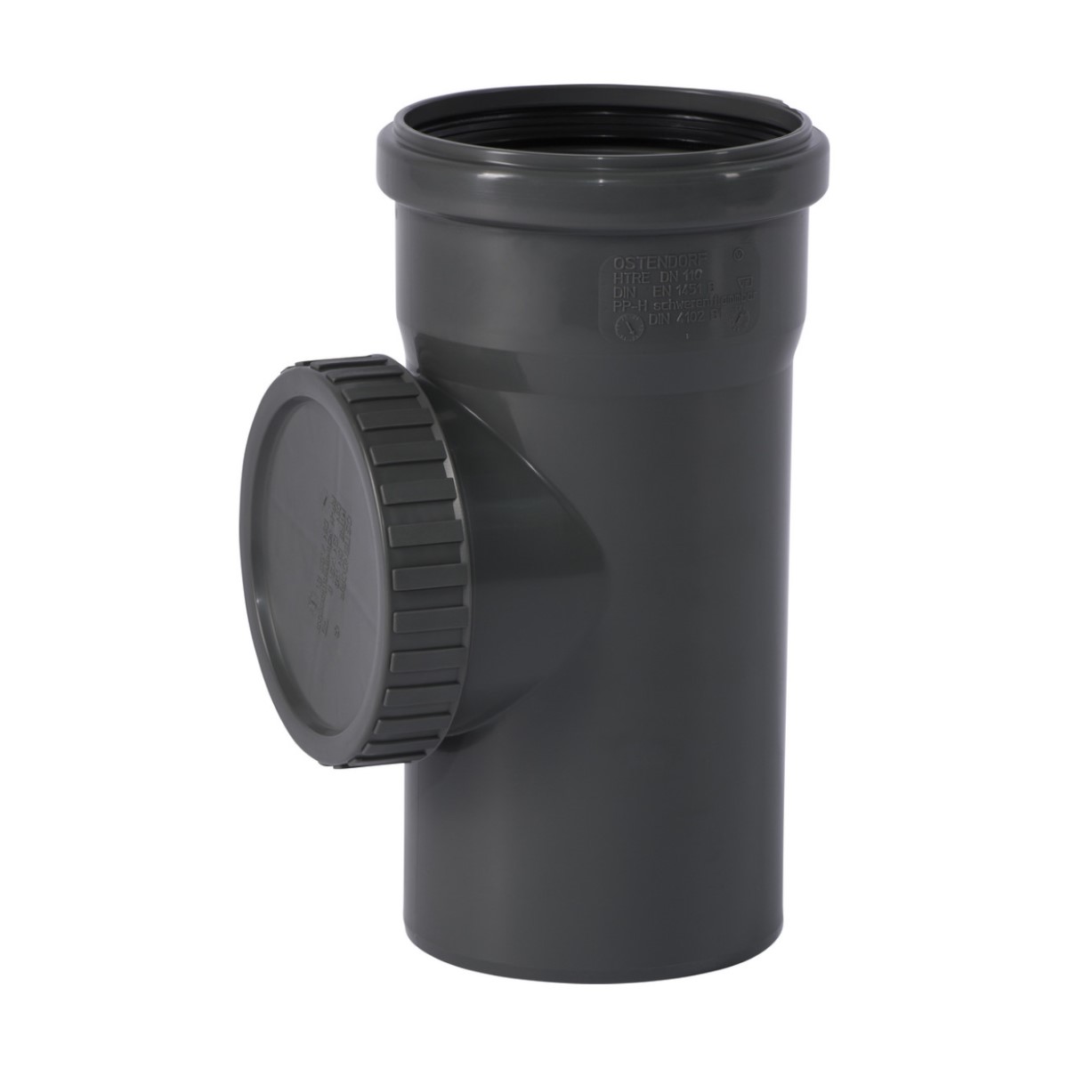 Ostendorf HTSafeRE Iekšējās kanalizācijas revīzija ar vāku, pelēka