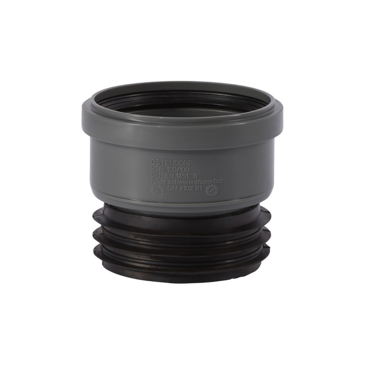 Ostendorf HTSafeSM Iekšējās kanalizācijas savienojums, caurule-caurule, pelēks