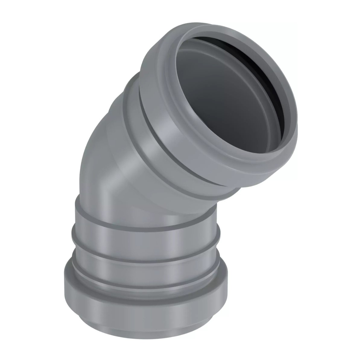 Uponor HTP S&W Iekšejās kanalizācijas līkums ar uzmavām