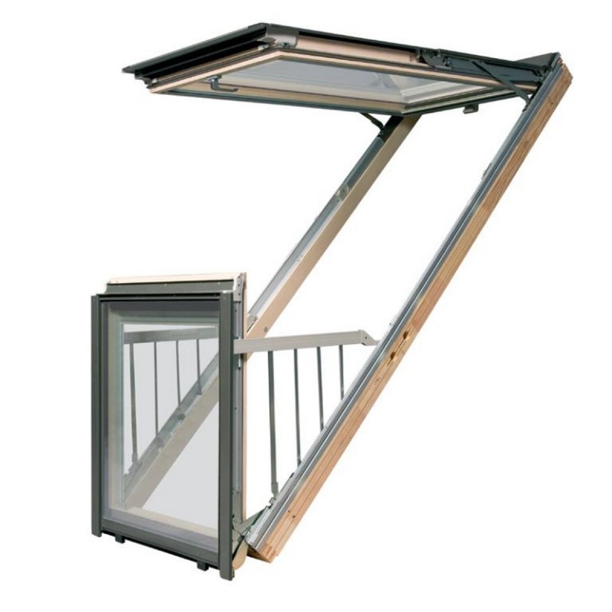 Fakro FGH-V P2 Balkons logs, vienkameru stikla pakete