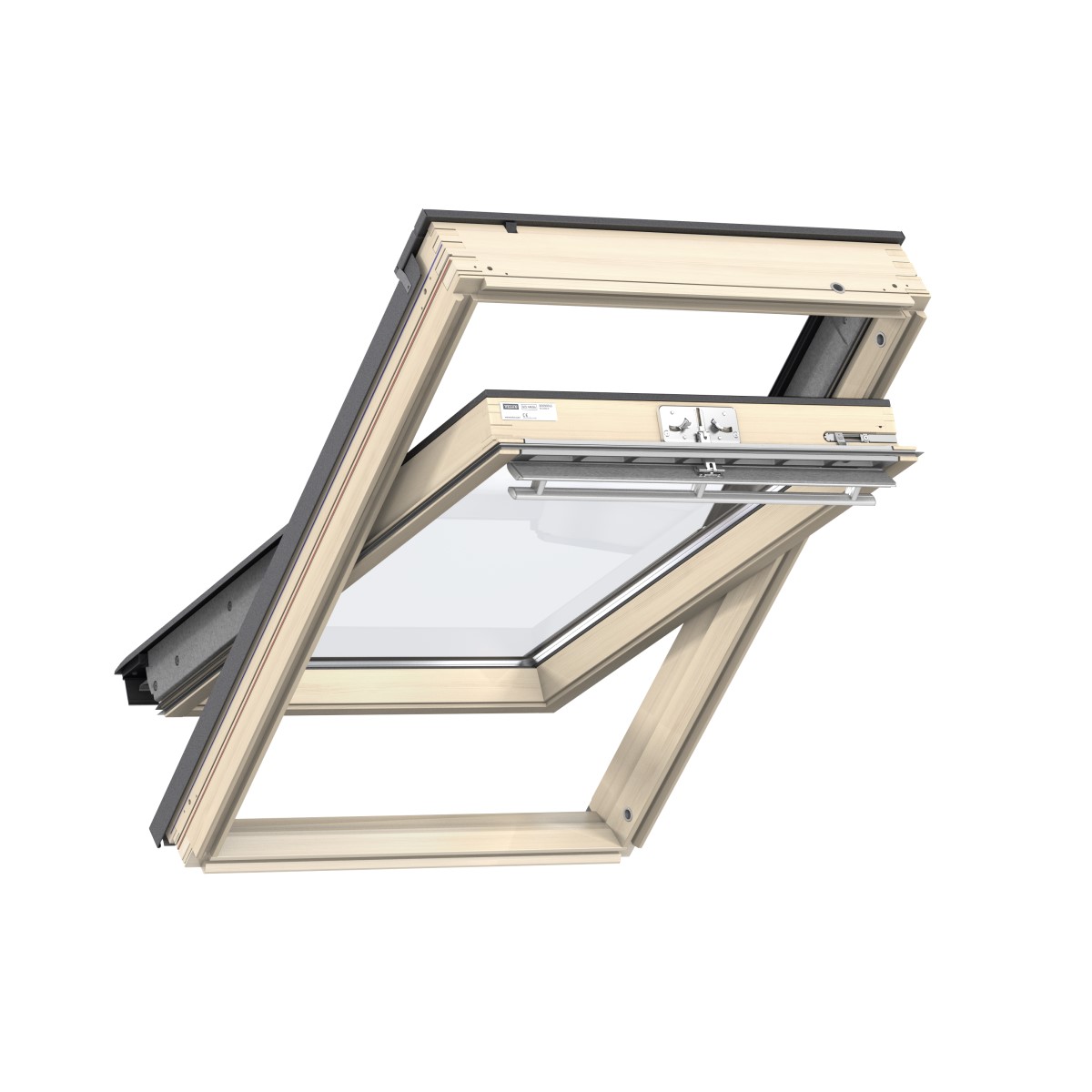 Velux jumta logs ar rokturi vērtnes augšā, 51 vienkameras stikla pakete