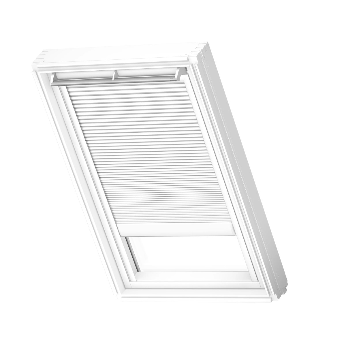 Velux FMC Energoefektīvās gaismu necaurlaidīgās žalūzijas ar elektrisko vadību, ar baltām sliedēm