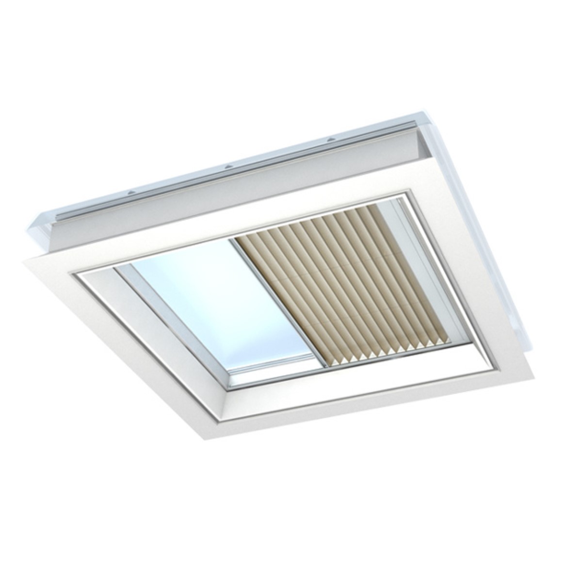 Velux FMG Plisētās žalūzijas virsgaismas logam ar kupolu, elektriskā vadība