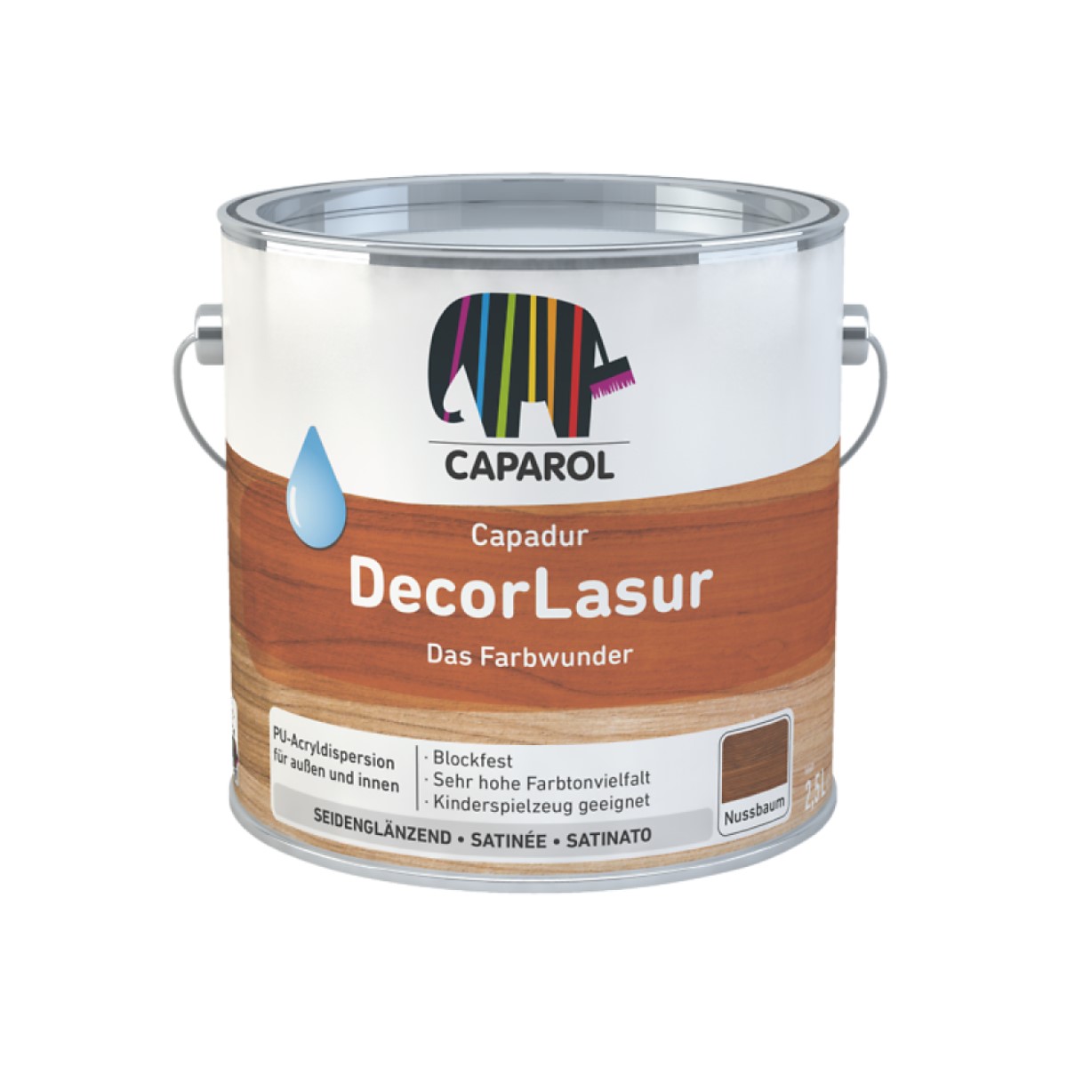 Caparol Capadur DecorLasur Ūdens bāzes lazūra kokam, bezkrāsaina