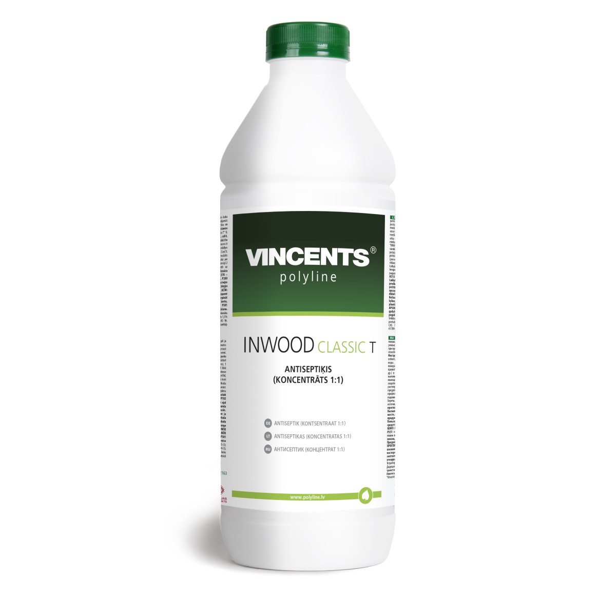 Vincents Polyline Inwood Classic Antiseptiķis (koncentrāts 1:1), bezkrāsains 1L