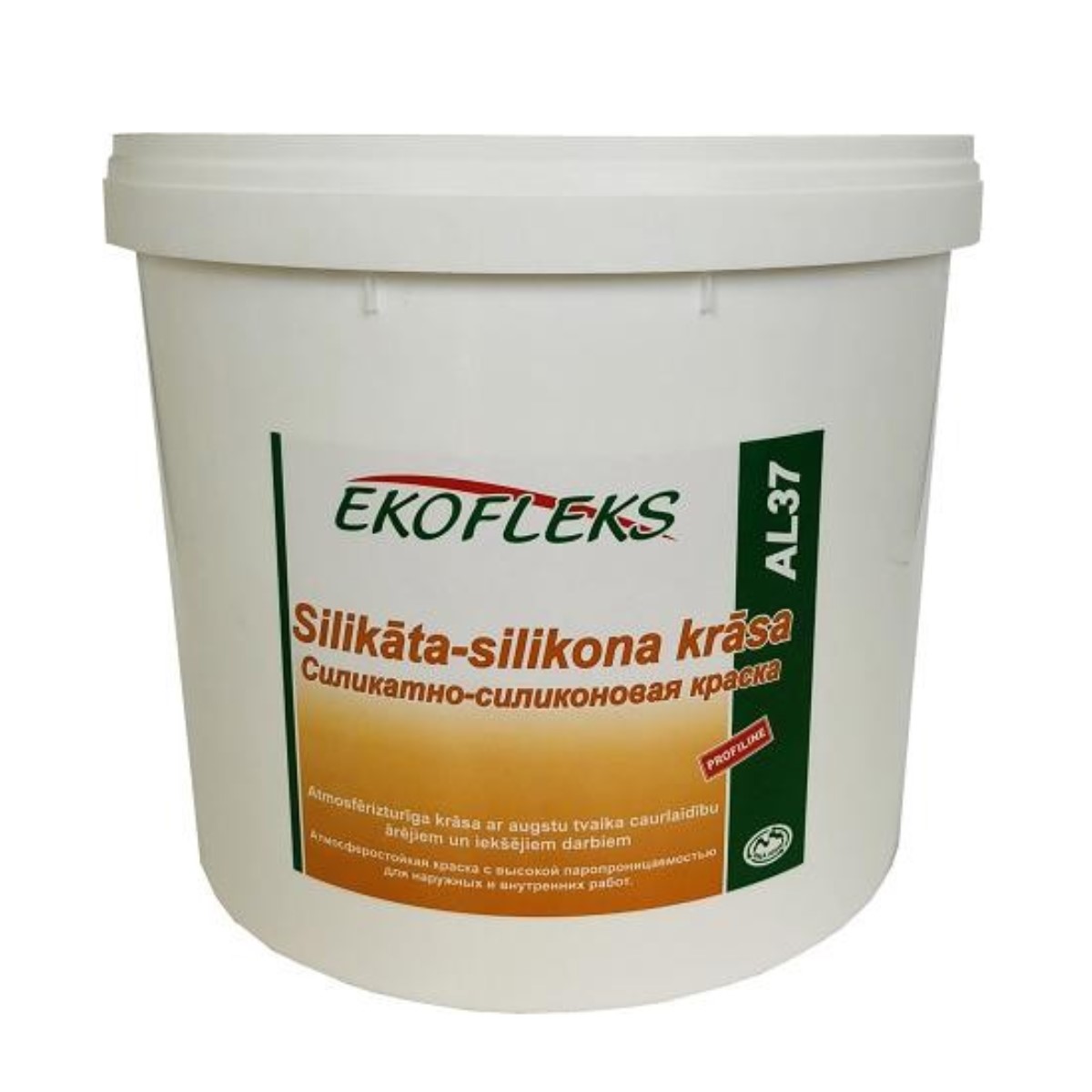 Ekofleks AL37 Silikāta-silikona krāsa fasadēm (bāze) 10L