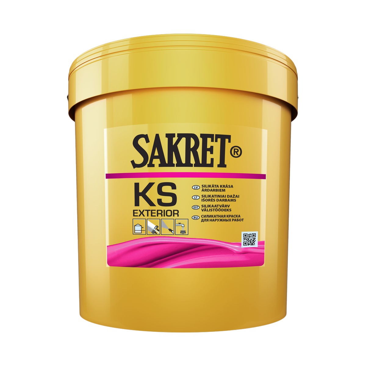 Sakret KS Exterior Silikātkrāsa (A Bāze), 0.9L