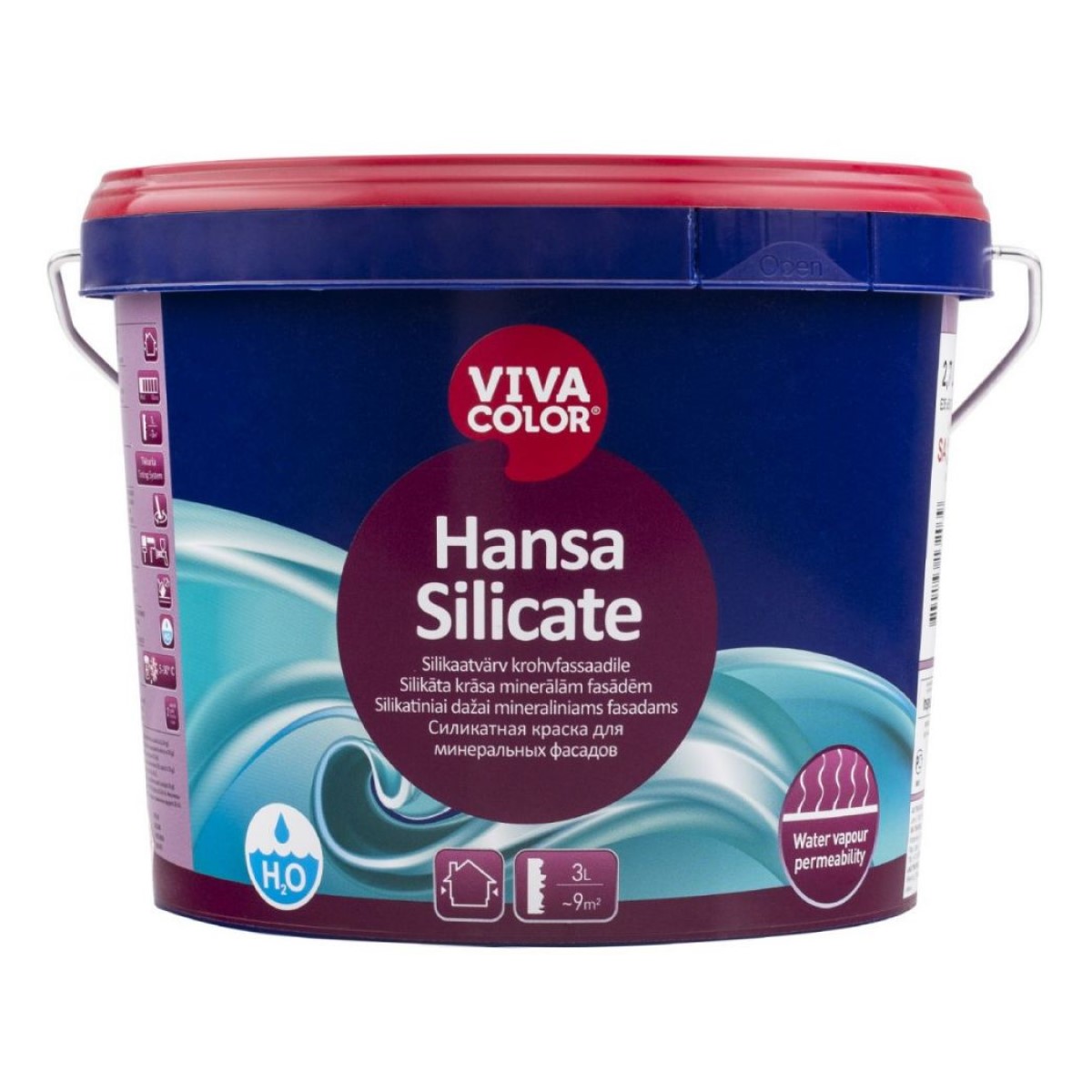 Vivacolor Hansa Silicate Silikāta krāsa minerālām fasādēm