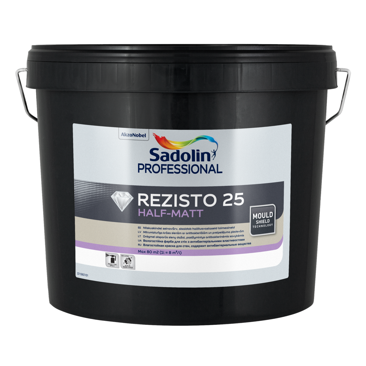 Sadolin Professional Rezisto 25 Полуматовая краска для стен BW 10L