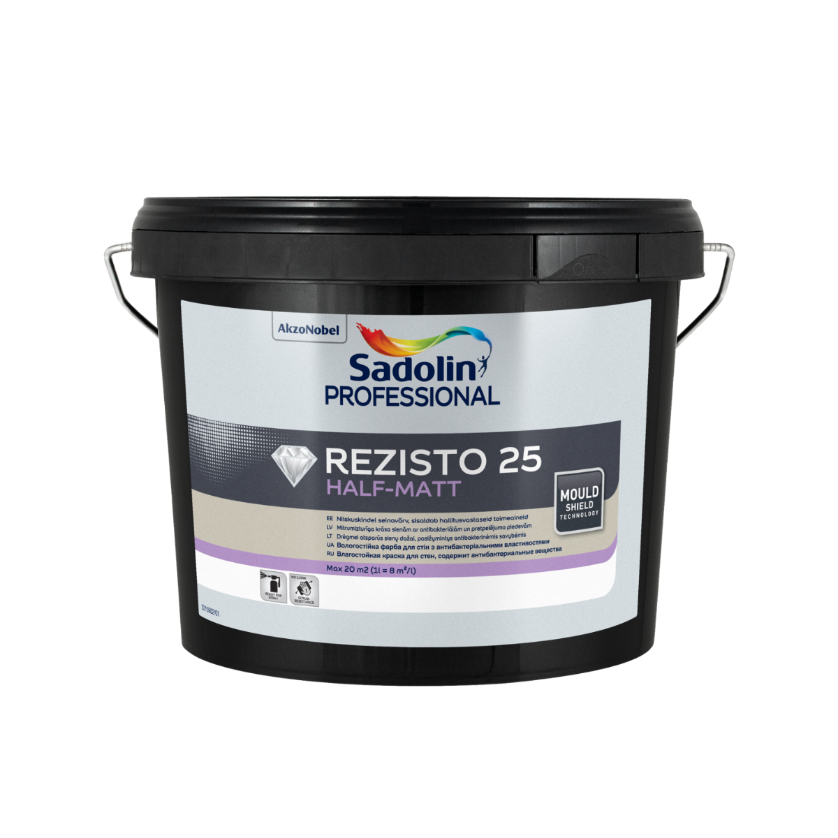 Sadolin Professional Rezisto 25 Pusmatēta krāsa sienām BW 2.5L