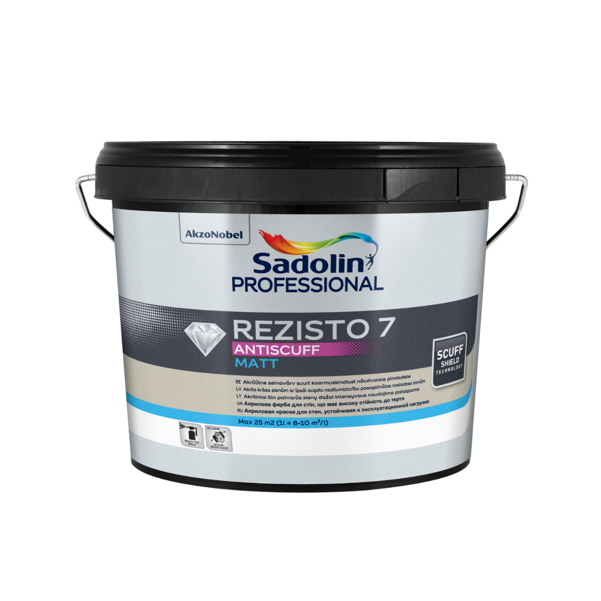 Sadolin Professional Rezisto 7 Antiscuff Матовая краска для стен BW 2.5L